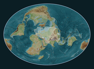 Eurasian tectonic plate. Fahey Oblique.