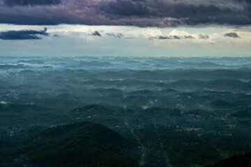 clouds over the hill