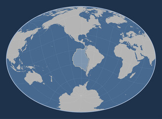 Nazca tectonic plate. Contour. Fahey Oblique.