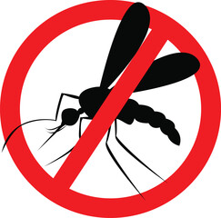 sign no mosquito vector design