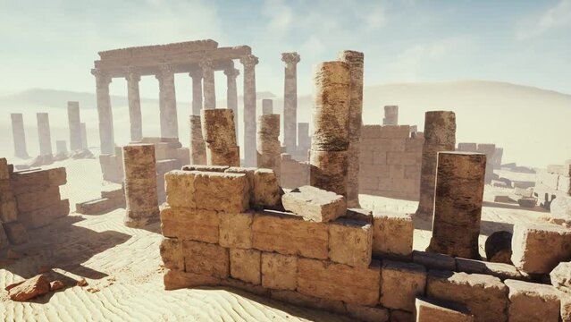 Ruines of Amun temple in Soleb