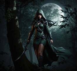 Obraz premium Nightfall Huntress