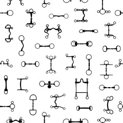 Seamless vector pattern on the theme of horse harness