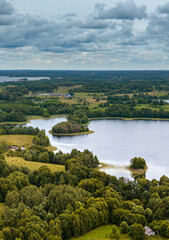 Fototapeta premium Landscape Latvia, in the countryside of Latgale next Lake Ārdavs.