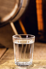 typical brazilian brandy glass, called 