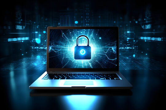 
Sicherheit laptop cyber shield tastatur system schutz technologie konzept daten cyberspace digitales network safety hintergrund auskunft passwort web datenschutz - Generative AI