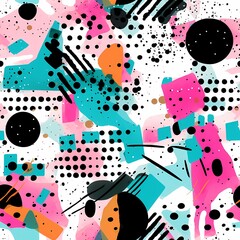 pink black and white geometric abstract pattern