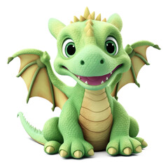 Cute Dragon Stuffed Toy Isolated on Transparent Background
 - obrazy, fototapety, plakaty