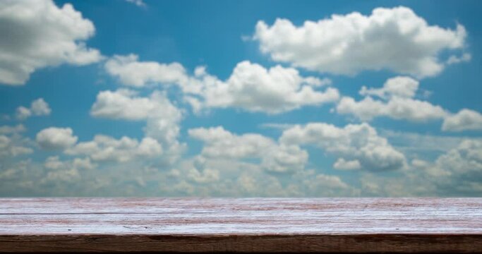blue sky and white clouds