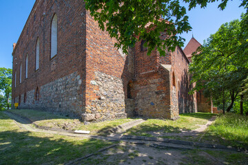 Fototapeta na wymiar Gothic castle in the city of Nidzica, Poland.