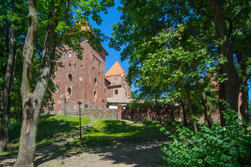 Fototapeta na wymiar Gothic castle in the city of Nidzica, Poland.