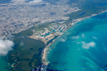 aerial view of the coast of the sea in greece