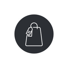 Shopping bag icon. Ecommerce, shopping, retail, consumerism concept.