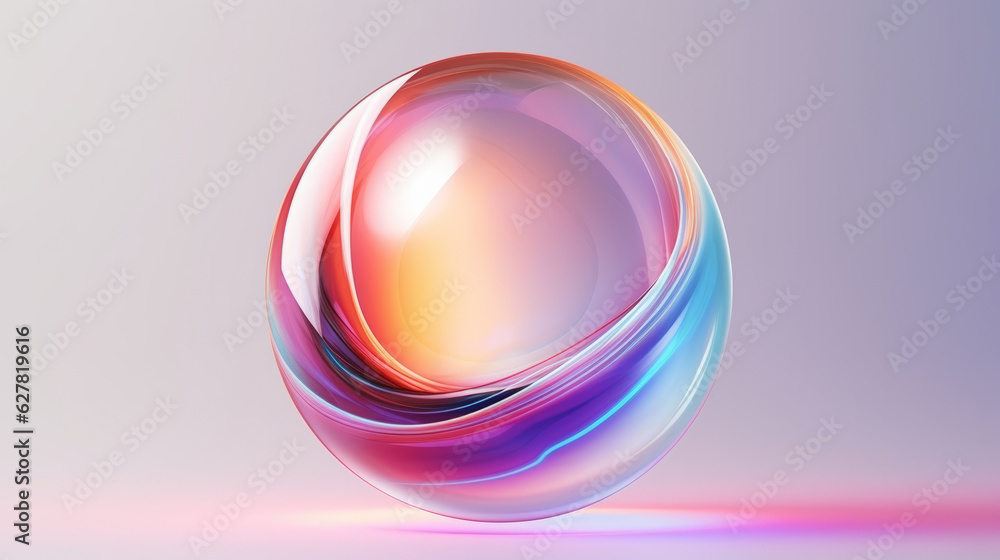 Poster a vibrant and colorful object against a clean white background