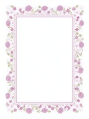 Pink frame with flowers