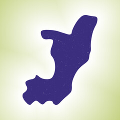 Congo shape on gradient background. Country map with scratch texture. Congo vibrant poster. Artistic vector illustration.
