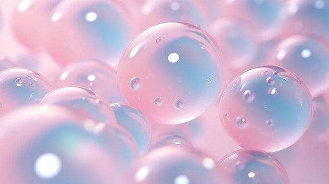 Bubbles floating in the air