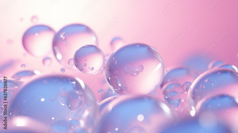 Aufkleber A colorful and playful display of bubbles floating in the air