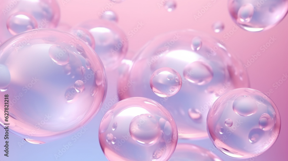 Poster bubbles floating in the air