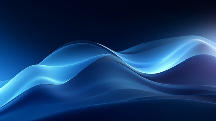Obraz premium Blue waves with bright light on a vibrant background