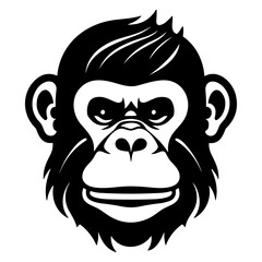 Vector monkey head