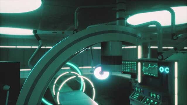futuristic hospital MRI in clinic