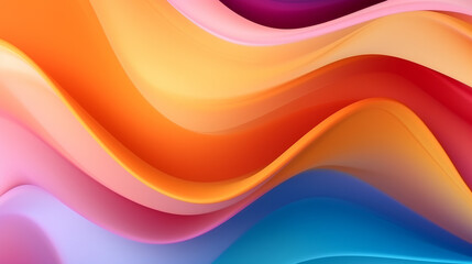 Fototapeta premium Abstract colorful background with vibrant wavy shapes