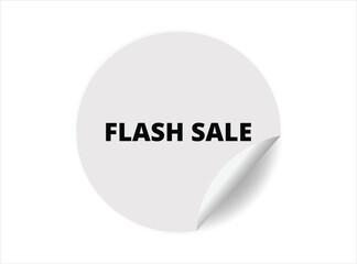 Flash Sale round sticker sign. Flash Sale circle sticker banner, badge symbol vector illustration.