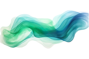 Watercolor Background, Abstract Wave Background, blue, green, turquoise, light green Vector Illustration, transparent Background, isolated, png. AI generated