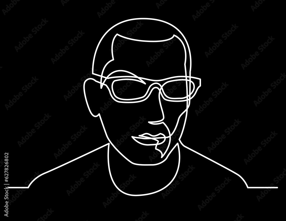 Poster continuous line drawing vector illustration with fully editable stroke of regular person diverse peo