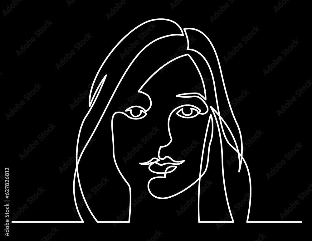 Poster continuous line drawing vector illustration with fully editable stroke of regular person diverse peo