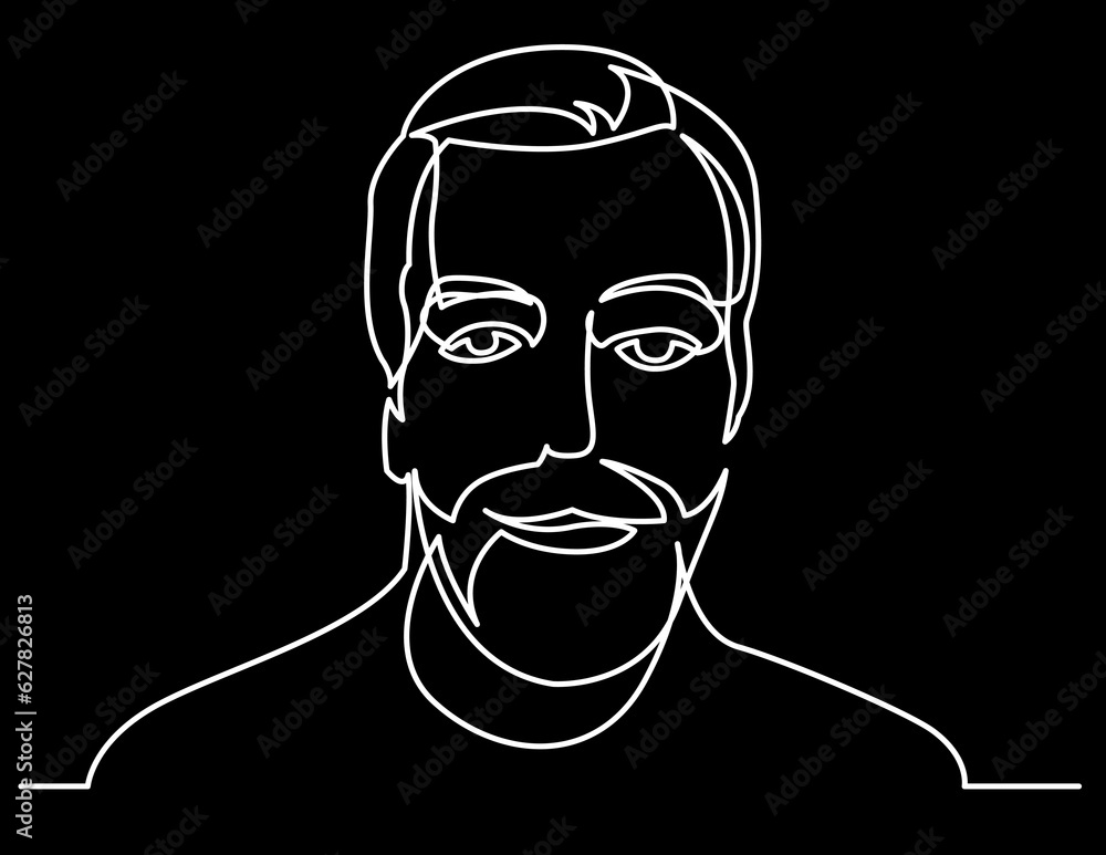 Poster continuous line drawing vector illustration with fully editable stroke of regular person diverse peo
