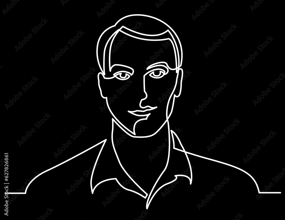 Poster continuous line drawing vector illustration with fully editable stroke of regular person diverse peo
