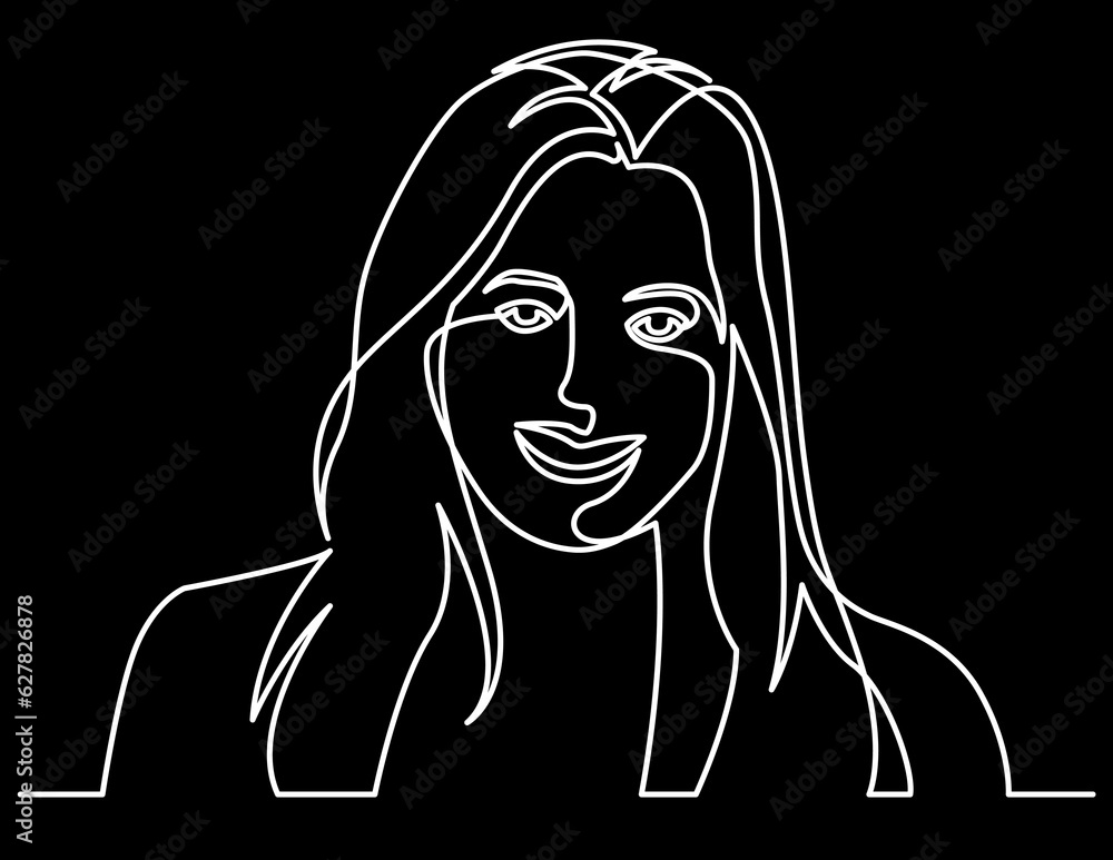 Poster continuous line drawing vector illustration with fully editable stroke of regular person diverse peo