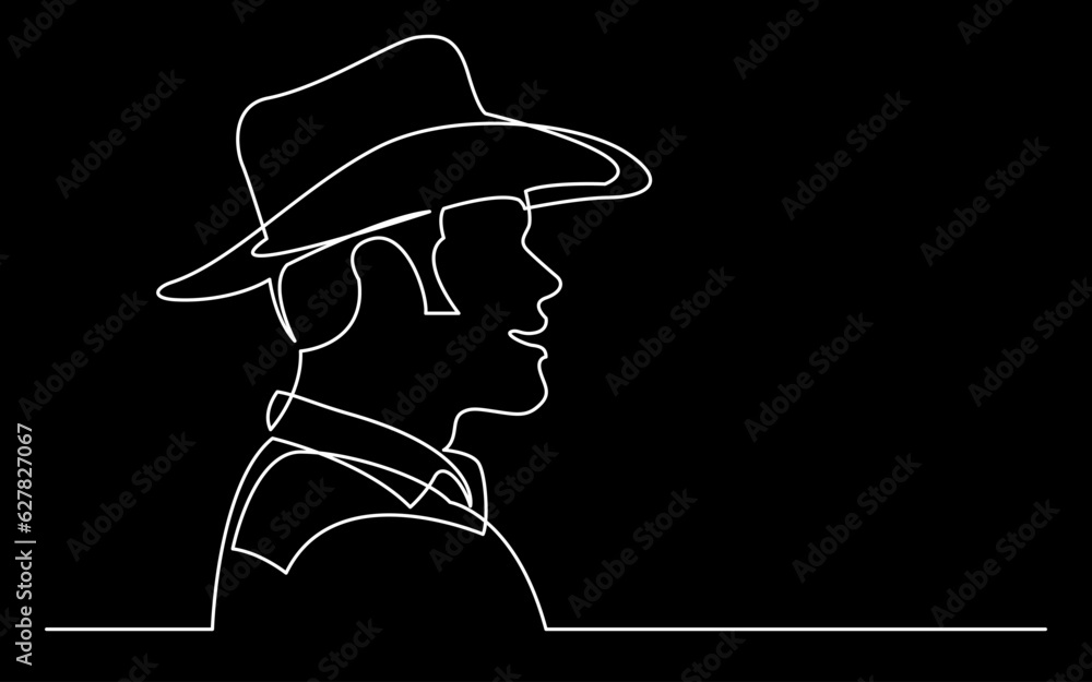 Poster continuous line drawing vector illustration with fully editable stroke of regular person diverse peo