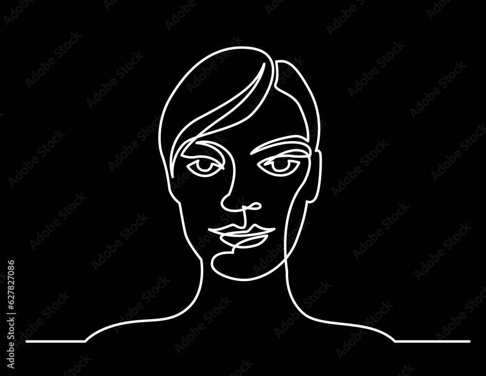 Poster continuous line drawing vector illustration with fully editable stroke of regular person diverse peo