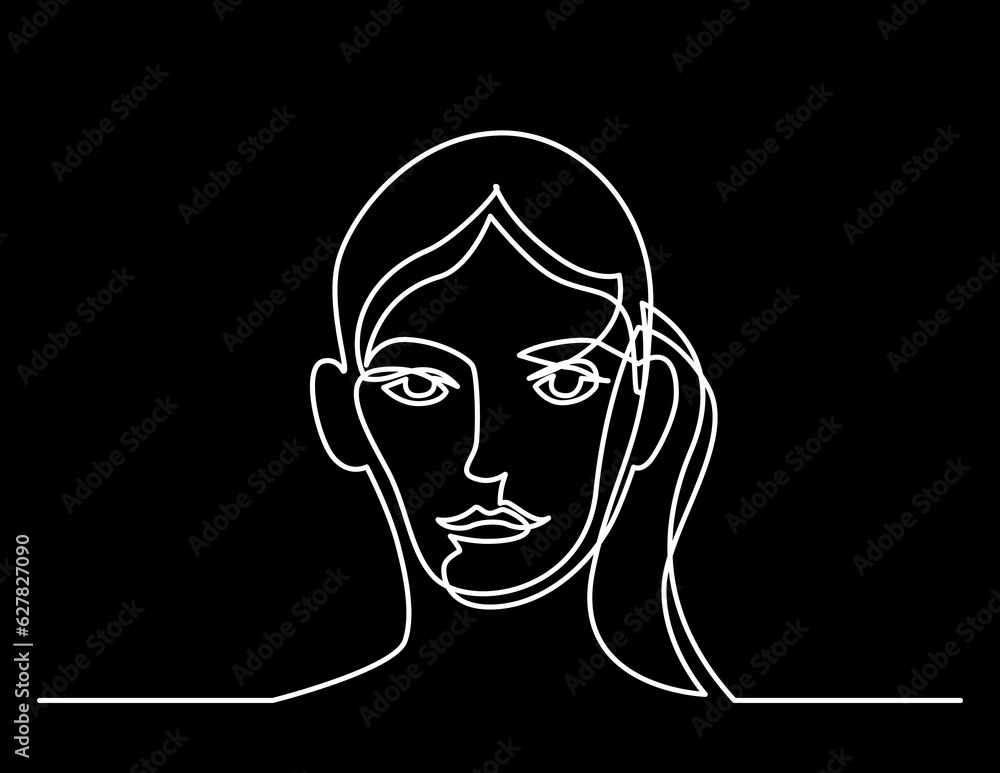 Poster continuous line drawing vector illustration with fully editable stroke of regular person diverse peo