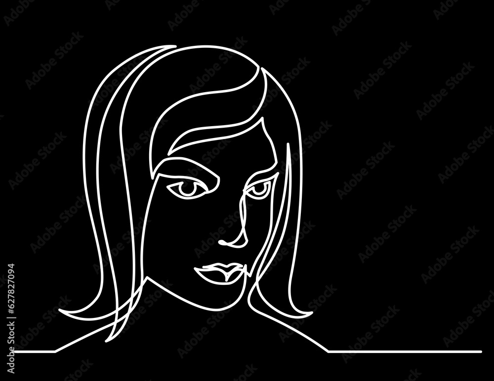 Poster continuous line drawing vector illustration with fully editable stroke of regular person diverse peo