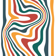 Modern liquify lines colorful background. Abstract liquify line background. Groovy 70s background wavy lines banner. Abstract geometric  swirl illustration