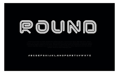 Round Elegant awesome alphabet letters font and number. unique serif font. Classic Lettering Minimal Fashion Designs. Typography fonts regular uppercase and lowercase. vector illustration