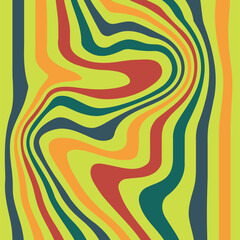 Modern liquify lines colorful background. Abstract liquify line background. Groovy 70s background wavy lines banner. Abstract geometric  swirl illustration