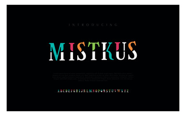 Mistake Modern abstract digital alphabet font. Minimal technology typography, Creative urban sport fashion futuristic font and with numbers. vector illustration