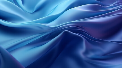 A detailed close-up of a vibrant blue silk fabric with intricate texture and sheen