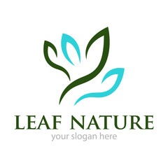 Leaf Nature or Ecology Logo Design Vector