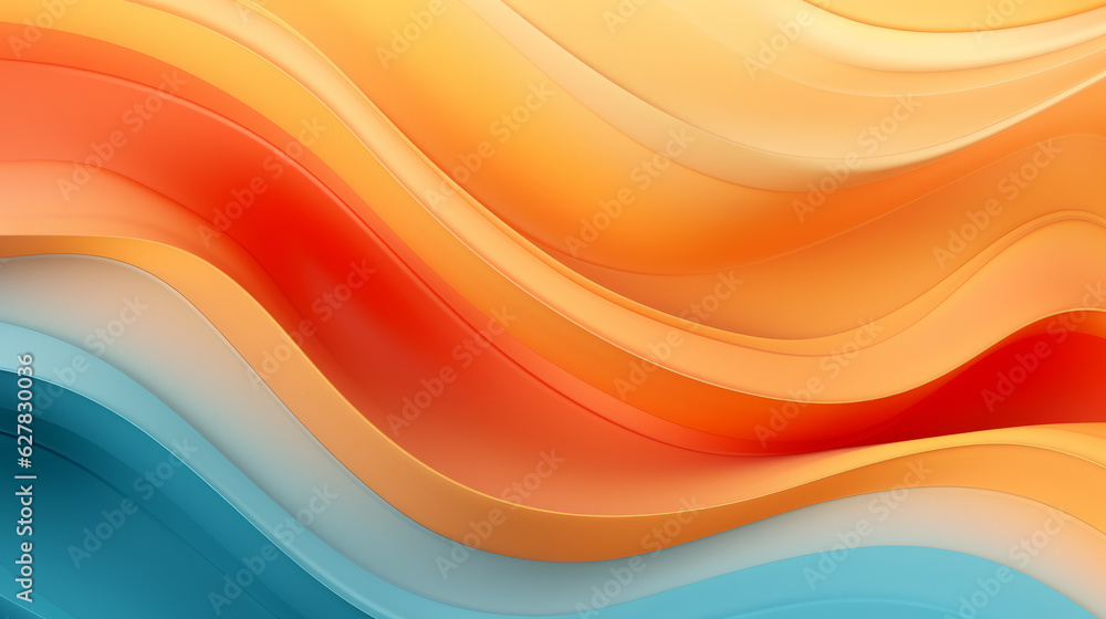 Poster abstract background with wavy shapes