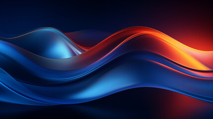 Fototapeta premium An abstract blue and orange background with wavy lines