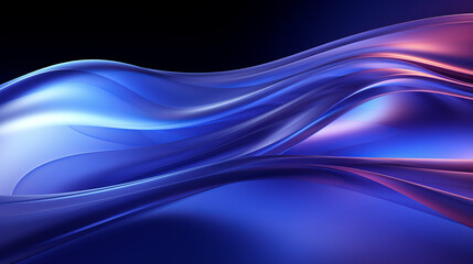 A vibrant abstract background with flowing blue and pink wavy lines