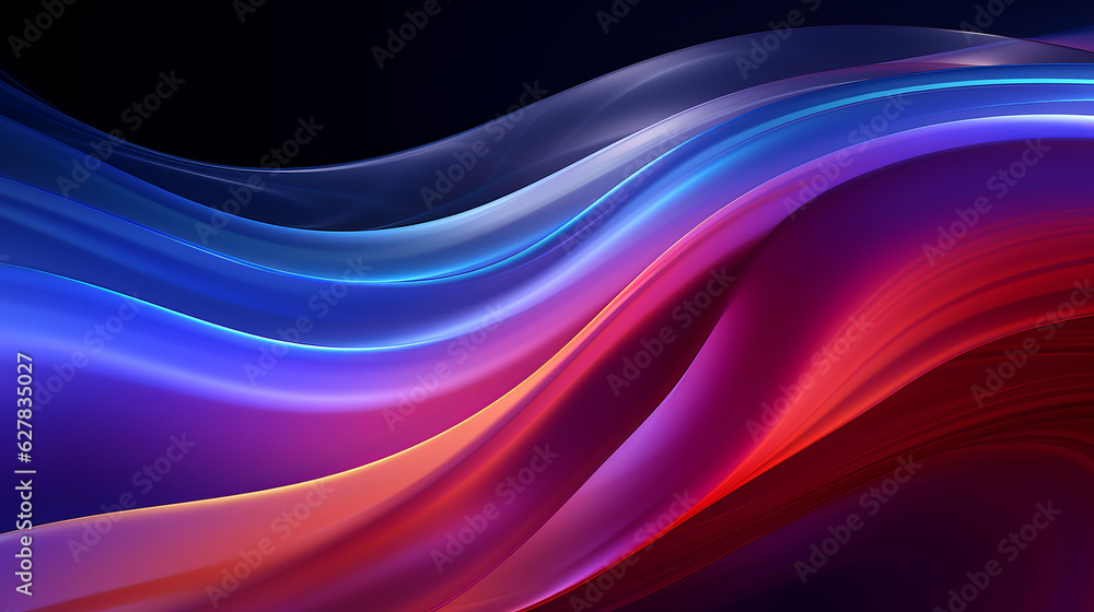 Aufkleber abstract background with colorful wavy lines