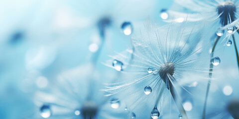 Macro dandelion seed background