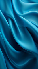 Obraz premium A close up of a vibrant blue silk fabric